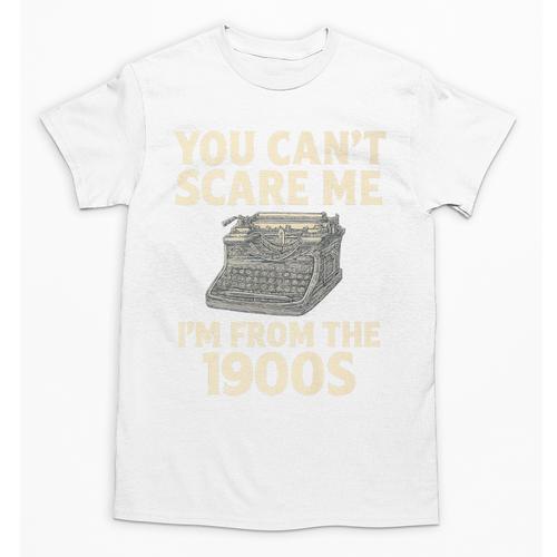 You Can't Scare Me I'm From The 1900s Vintage Typewriter Premium Unisex T-Shirt - Figerry