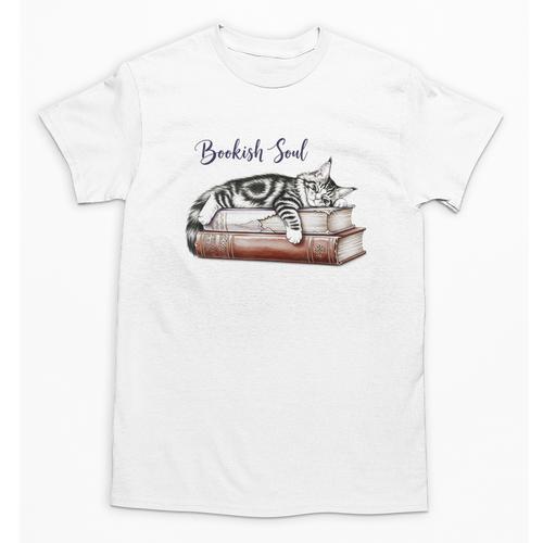 Cat Life Books And Cats Cat Lover Cat Mom Book Lovers Unisex T-Shirt - Bookorys