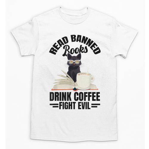 Cat I Read Banned Books Shirt Bookworm Avid Reader For Men Women Kids Unisex T-Shirt - Bookorys AU