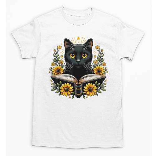 Cat For Women Book Lover Cute Cat And Book Unisex T-Shirt - Bookorys