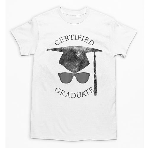 Certified Graduate Vintage Mortarboard Graduation Unisex T-Shirt - Best Gift Smart
