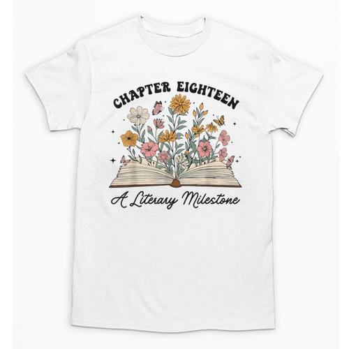 Chapter 18 A Literary Milestone 18th Birthday Book Lovers Unisex T-Shirt - Bookorys