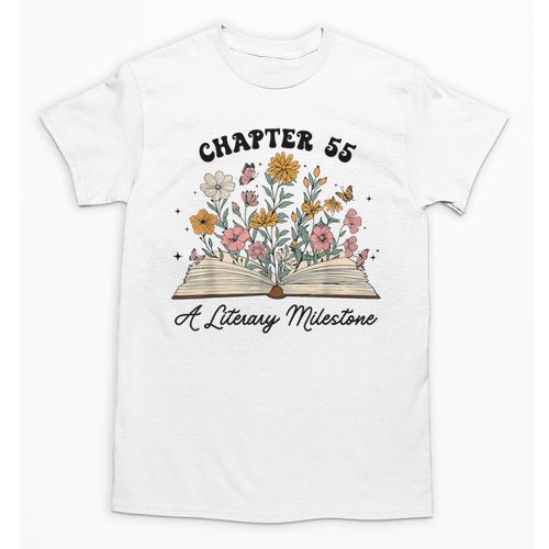 Chapter 55 A Literary Milestone 55th Birthday Book Lovers Unisex T-Shirt - Bookorys