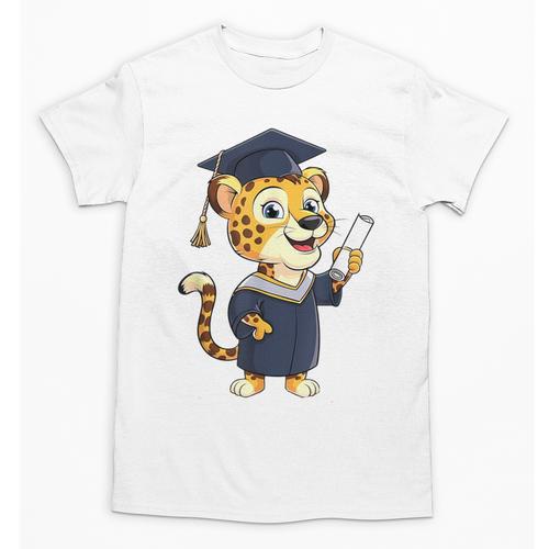 Cheetah Graduation Cute Kindergarten Elementary High School Unisex T-Shirt - Best Gift Smart