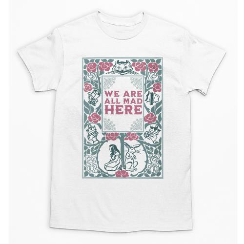 Cheshire Cat Alice In Wonderland Vintage Book Unisex T-Shirt - Bookorys CA