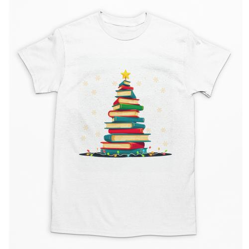 Christmas Tree Of Books Holiday Unisex T-Shirt - Bookorys AU