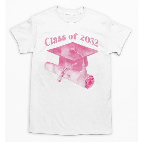 Class Of 2032 Senior 2032 Back To School 2032 Graduation Cap Unisex T-Shirt - Best Gift Smart