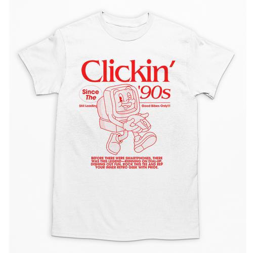 Clickin' Since The 90s Retro Computer Nostalgia Unisex T-Shirt - Figerry