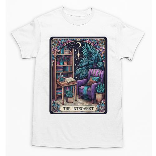 Color Graphic The Introvert Tarot Card Raglan Baseball Tee Unisex T-Shirt - Raresse