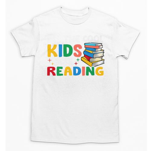 All The-Cool Kids Are Reading Teacher Book Lover Librarian Premium Unisex T-Shirt - Bookorys UK