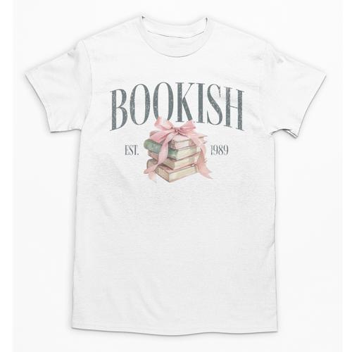 Coquette Bow Book Lover Bookish Coquette Aesthetic Reading Unisex T-Shirt - Bookorys