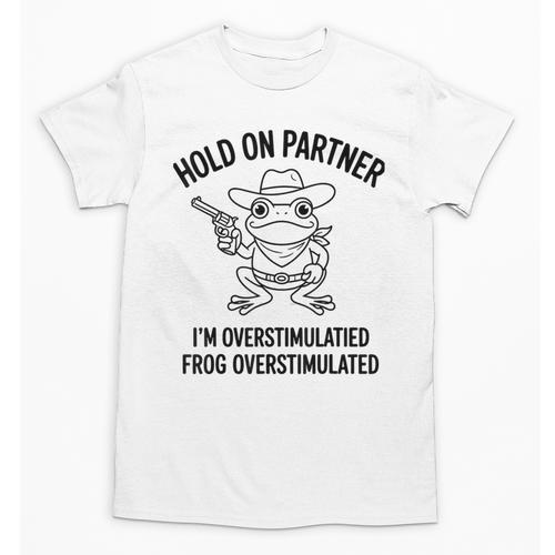 Cowboy Frog Overstimulated Western Meme Introverts Unisex T-Shirt - Raresse