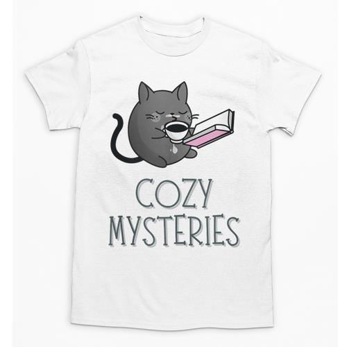 Cozy Mysteries Coffee And Novel For Book Lovers Unisex T-Shirt - Bookorys CA