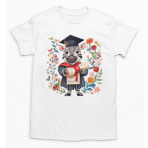 Cute Graduation Zebra Holding Diploma T Shirt Unisex T-Shirt - Best Gift Smart