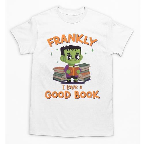 Cute Halloween Teacher Librarian Frankenstein Reading Books Unisex T-Shirt - Bookorys