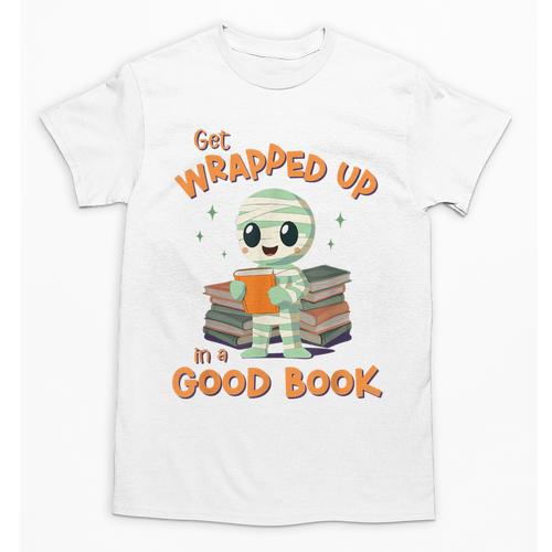 Cute Halloween Teacher Librarian Mummy Reading Books Unisex T-Shirt - Bookorys