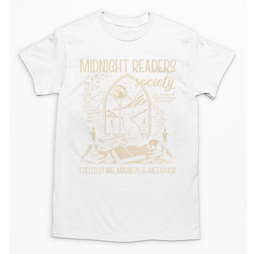 Dark Romance Book Lover Midnight Reading Readers Society Unisex T-Shirt - Bookorys