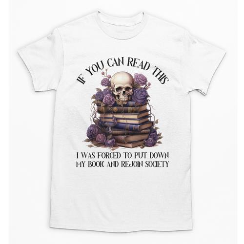 Dark Romance Merch I Put Down My Book Lover Spicy Skeleton Unisex T-Shirt - Bookorys CA