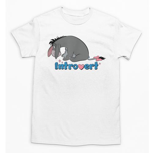 Disney Winnie The Pooh Introvert Eeyore Logo Unisex T-Shirt - Raresse