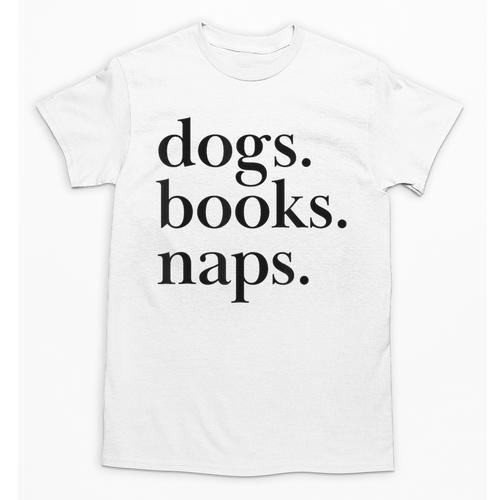 Dogs Books Naps Lovers Unisex T-Shirt - Bookorys AU