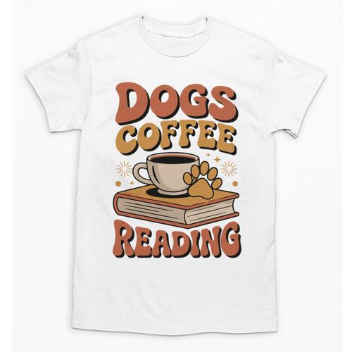 Dogs Coffee Reading Book Lover Unisex T-Shirt - Bookorys UK