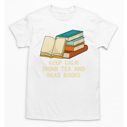 Drink Tea And Read Books Reading Bookworm Literature Unisex T-Shirt - Bookorys DE