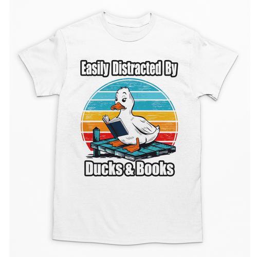 Ducks Books Lover Easily Distracted By Ducks & Books Unisex T-Shirt - Bookorys