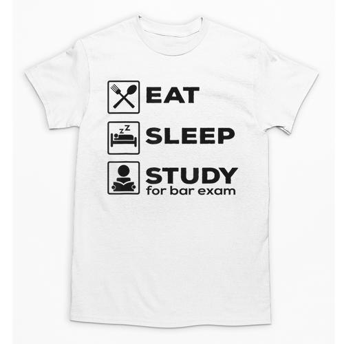 Eat Sleep Study For Bar Exam Lawyer Graduation Unisex T-Shirt - Best Gift Smart