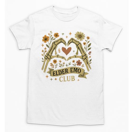 Elder Emo Club Skeleton Hands Heart Nostalgia Premium Tri-Blend Unisex T-Shirt - Figerry