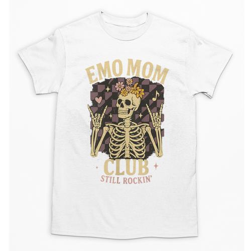 Emo Mom Club Still Rockin Skeleton Nostalgia Women Mother Unisex T-Shirt - Figerry