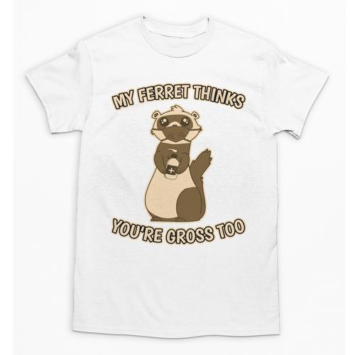 Ew People Ferret Saying Mask Introvert Ferrets Unisex T-Shirt - Raresse
