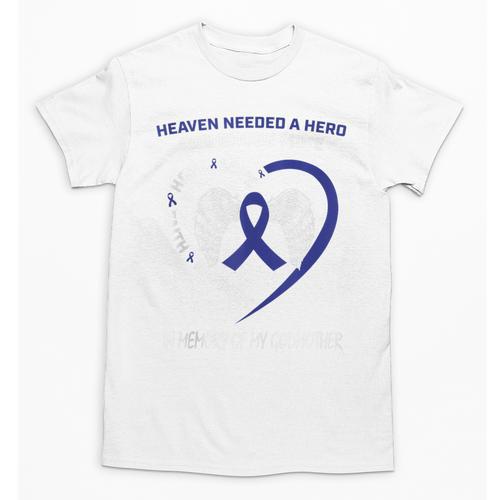 Faith Blue In Memory Of My Godmother Colon Cancer Awareness Unisex T-Shirt - Easessy