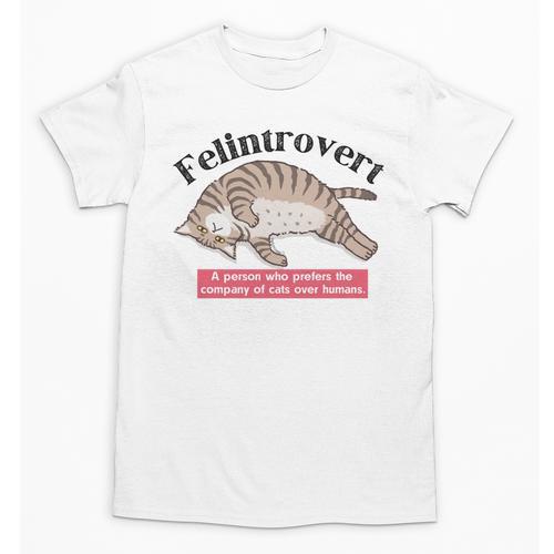 Felinetrovert CAT Lover Kitten CATS Funny Meme Introvert Pet Unisex T-Shirt - Raresse