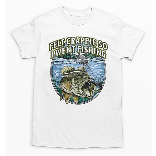Felt Crappie So I Went Fishing Introvert Lakes Antisocial Raglan Baseball Tee Unisex T-Shirt - Raresse