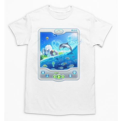 Frutiger Aero Skeuomorphism User Interface Nostalgia Premium Tri-Blend Unisex T-Shirt - Figerry