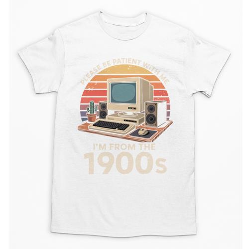 Geek Please Be Patient I'm From The 1900s Retro Computer PC Unisex T-Shirt - Figerry
