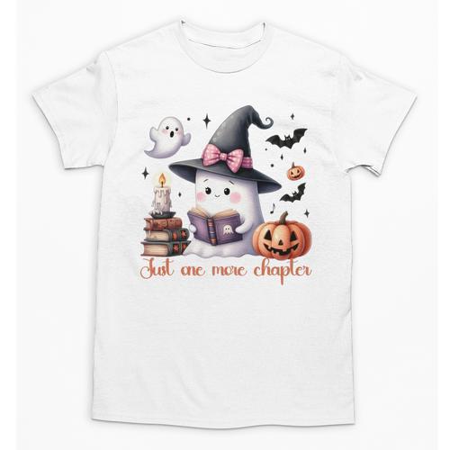 Ghost Reading Book Coquette Bow Halloween Girl Toddler Kid Premium Unisex T-Shirt - Bookorys