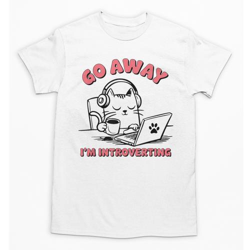 Go Away I´m Introverting Stay Home Socially Awkward Unisex T-Shirt - Raresse
