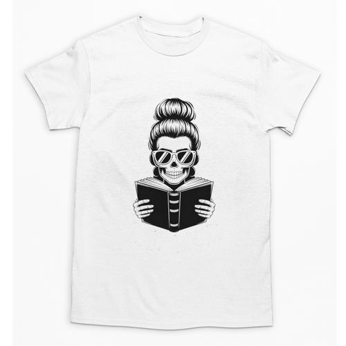 Good Girls Read Bad Books Skeleton Unisex T-Shirt - Bookorys