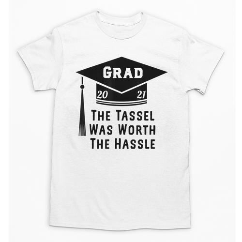 Grad 2021 Graduation Tassel Was Worth The Hassle Unisex T-Shirt - Best Gift Smart