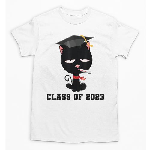 I Graduated Class Of2023 Cat Graduation Unisex T-Shirt - Best Gift Smart