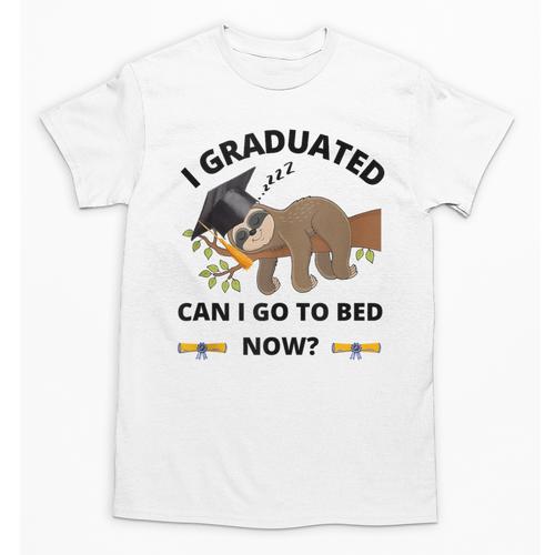 I Graduated Can I Go Back To Bed Sloth Graduation Cap Unisex T-Shirt - Best Gift Smart
