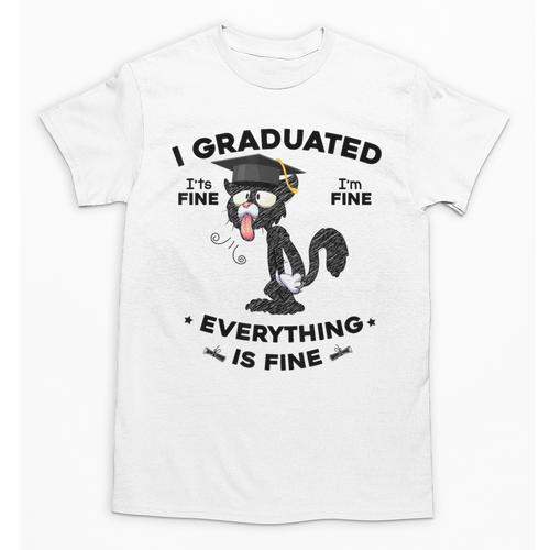 I Graduated Graduate Class 2025 Cat Graduation Unisex T-Shirt - Best Gift Smart