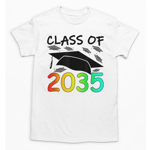 Graduation Class Of 2035 Hand Prints Space Pre-K -12th Grade Unisex T-Shirt - Best Gift Smart