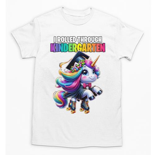 Graduation Kindergarten Unicorn Roller Skate Girls Grad Unisex T-Shirt - Best Gift Smart