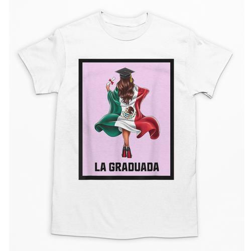 Graduation Latina Educated La Graduada Mexican Bingo Card Unisex T-Shirt - Best Gift Smart