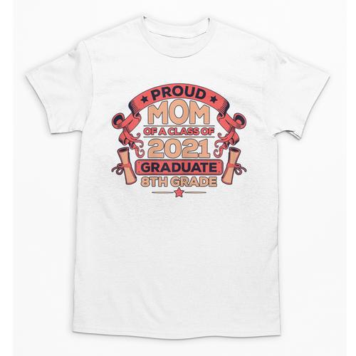 Graduation Proud Mom Of 8th Grade Graduate Unisex T-Shirt - Best Gift Smart