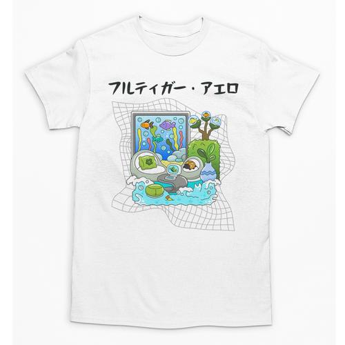 Grass Fun UI UX Er Computer Retro Fish Frutiger Aero Premium Tri-Blend Unisex T-Shirt - Figerry