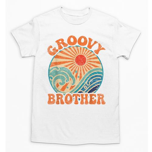 Groovy Brother 70s Aesthetic Nostalgia 1970's Retro Brother Unisex T-Shirt - Figerry