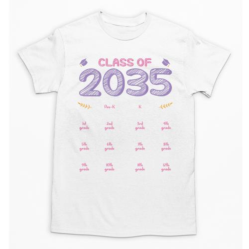 Grow With Me Graduation First Day Of School Class Of 2035 Unisex T-Shirt - Best Gift Smart